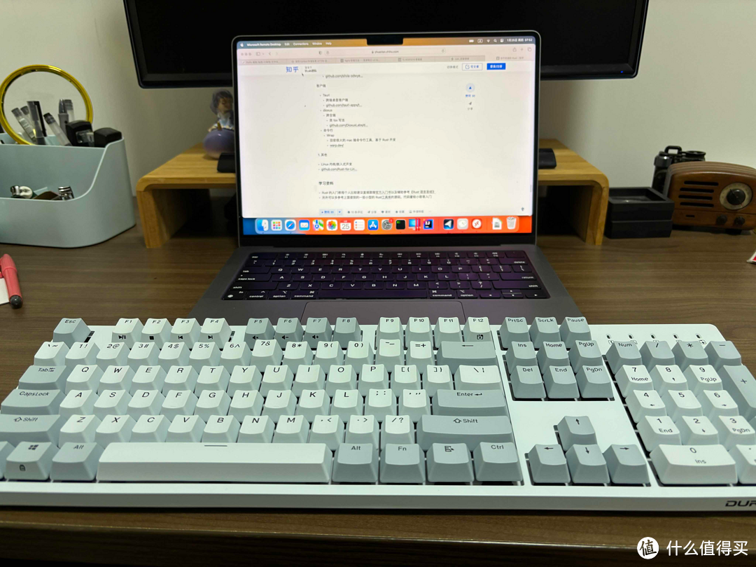 送程序员老公的新年礼物，高颜值杜伽K310键盘，希望他来年少写bug吧~