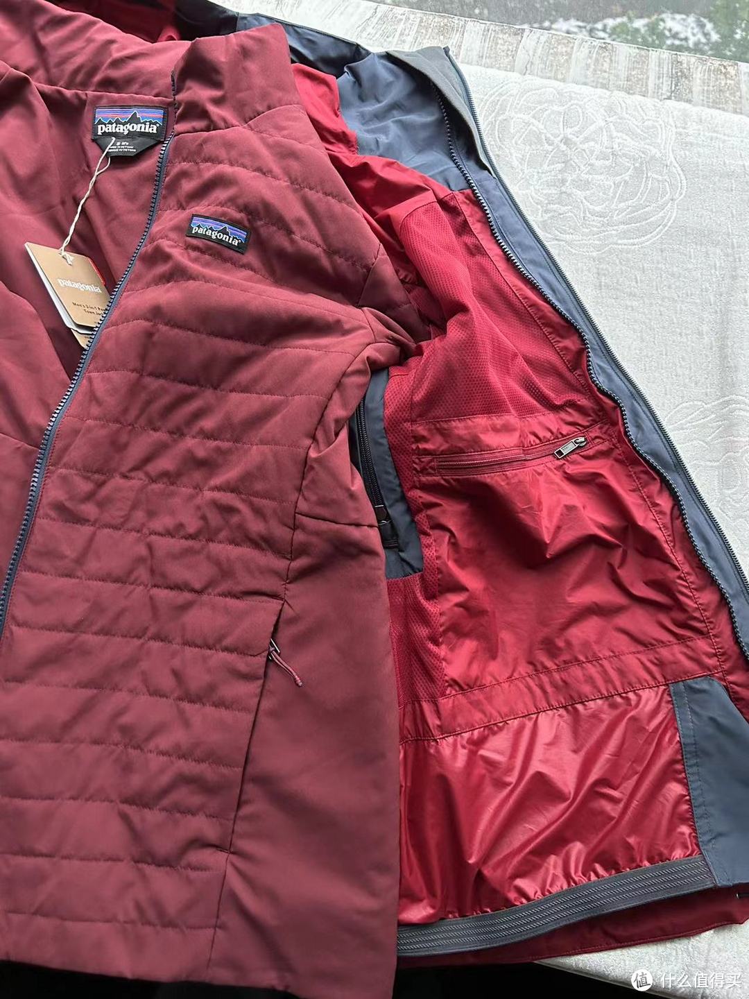 Patagonia 3-in-1 powder town jacket, 31695, S, sequoia red