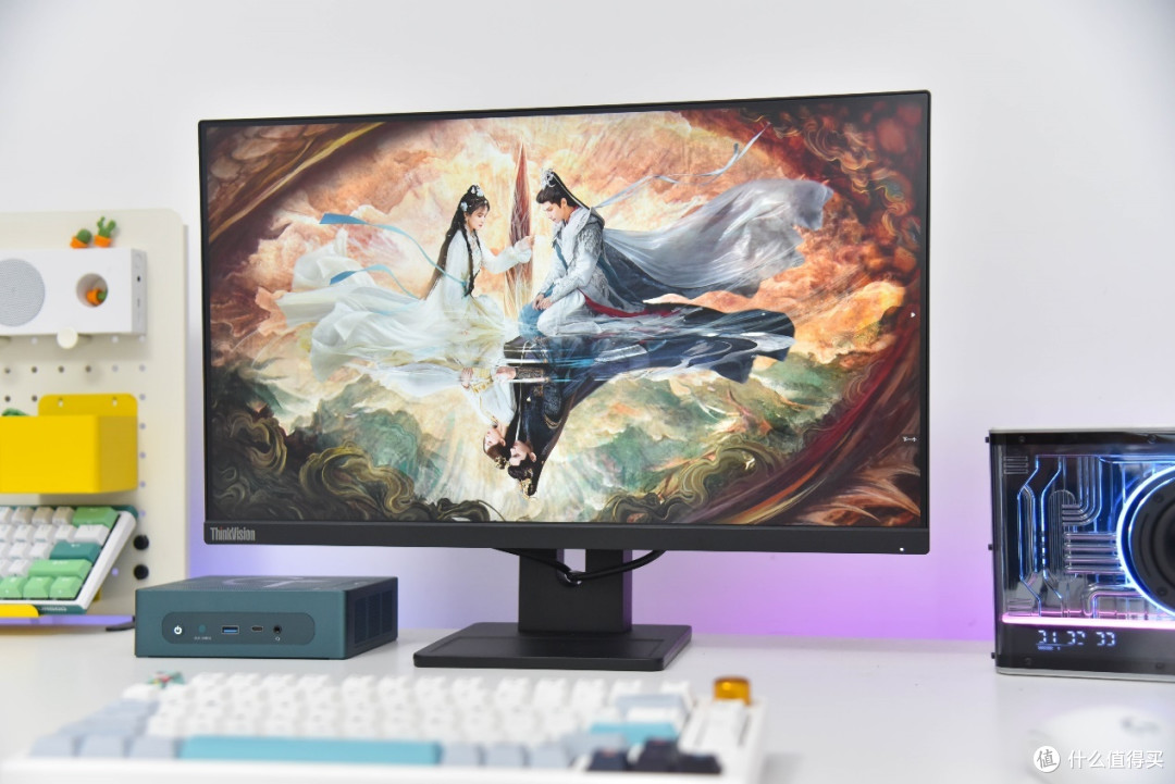 商务显示器里的全能选手,联想E24q-30体验,桌面显示器就这么定