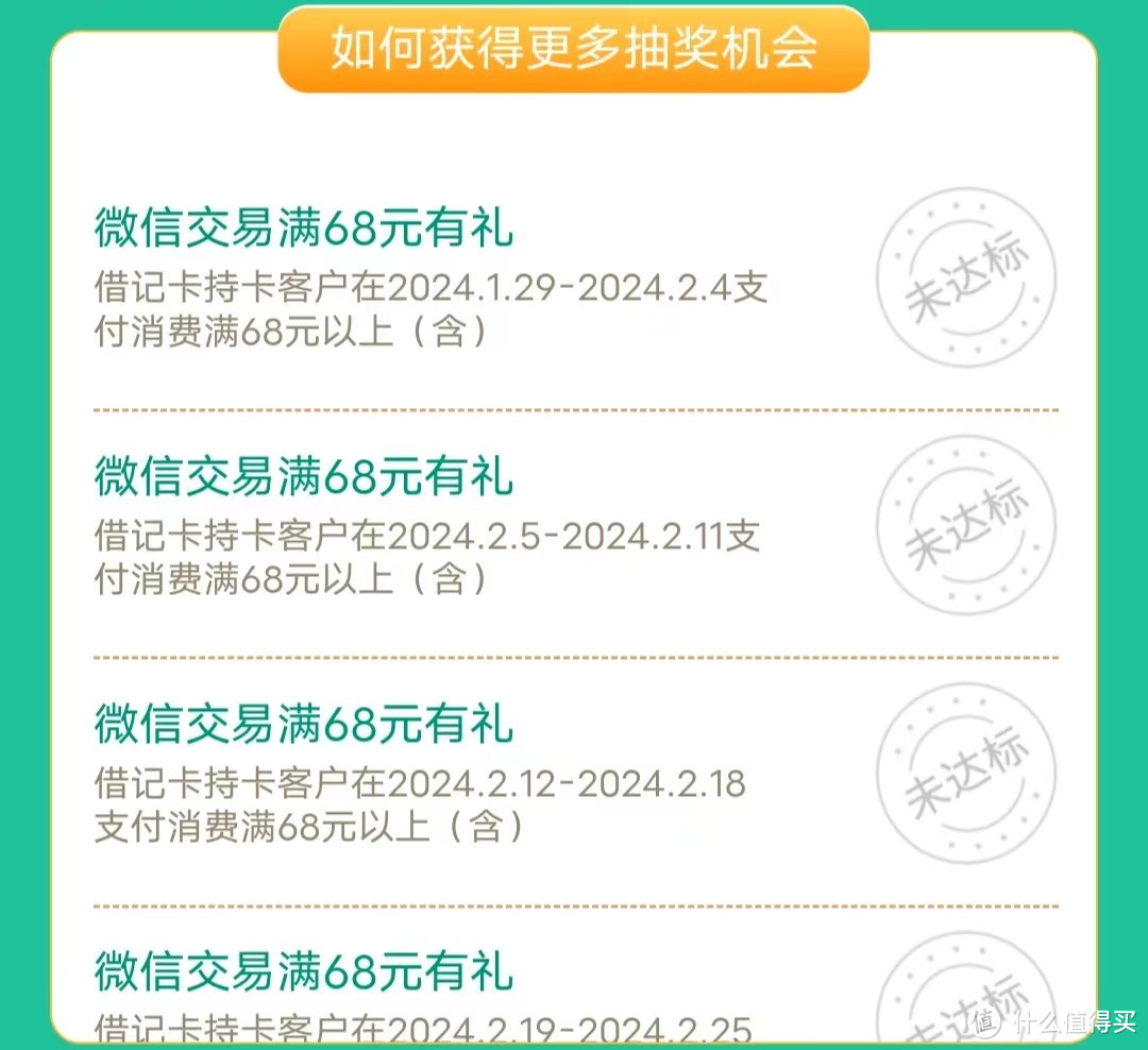 最高可得1000元京东卡，邮政银行微信支付满68元可享抽奖！每周可参与一次，省钱就是这么简单