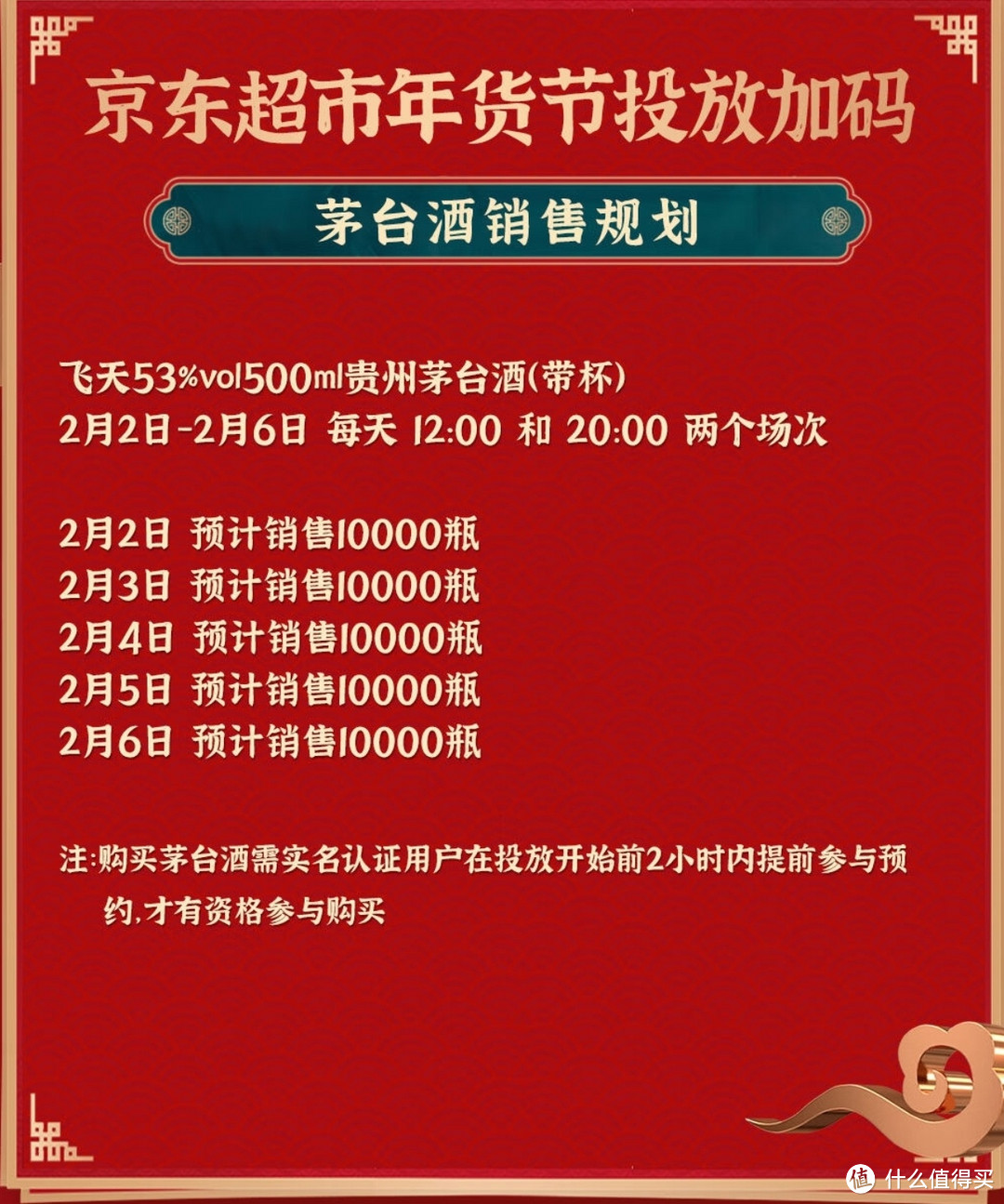 飞天茅台，京东放量5万瓶，2月2日-2月6日，持续5天抢购，不要错过