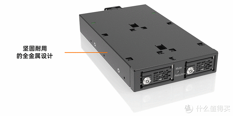 【概念产品 CP133-1】2 盘位 EDSFF E1.S NVMe SSD 硬盘抽取盒，支持 RAID 1/0/JBOD/SPAN（BIG） 模式