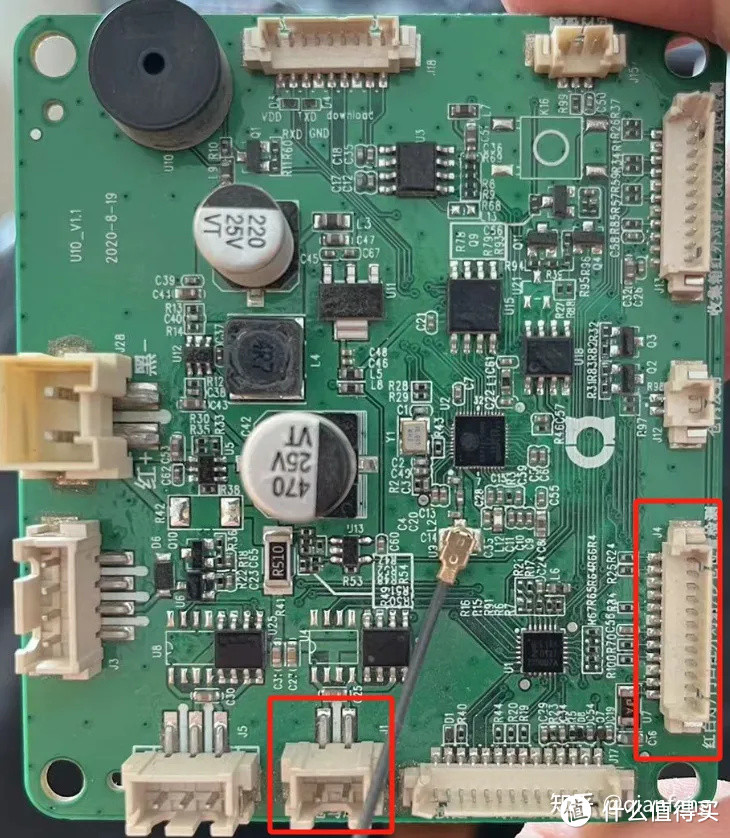 注意：控制板上所有的插头的pin数都不一样，复原时不会插错。