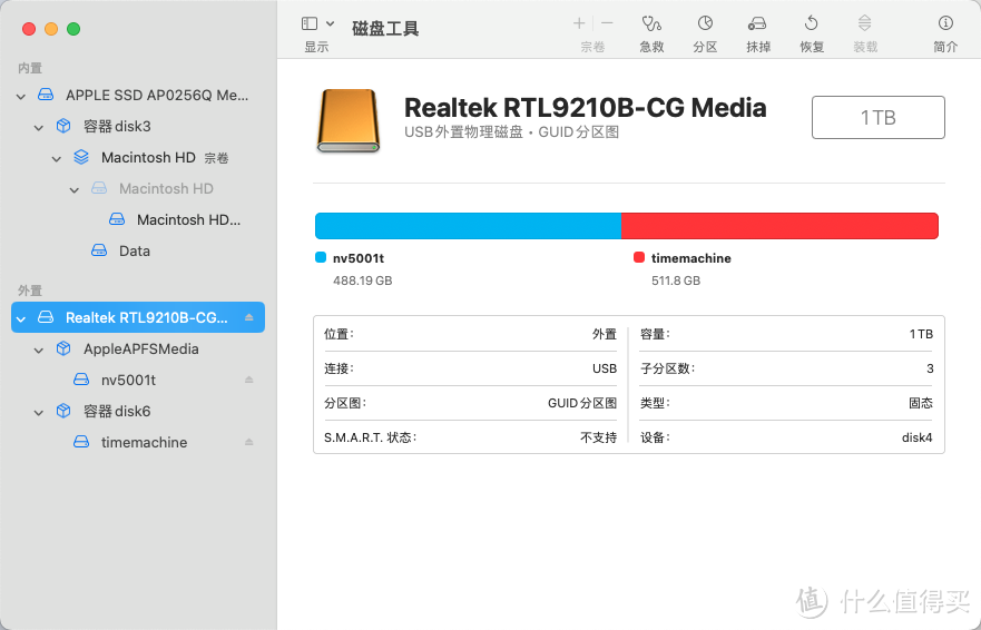 Rihao双协议硬盘盒+朗科1T SSD 组成MAC的时间机器备份盘（总价390）兼具实用性和性价比