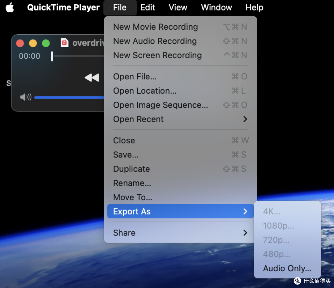 用mac自带quick time player自制手机铃声(规避库乐队)