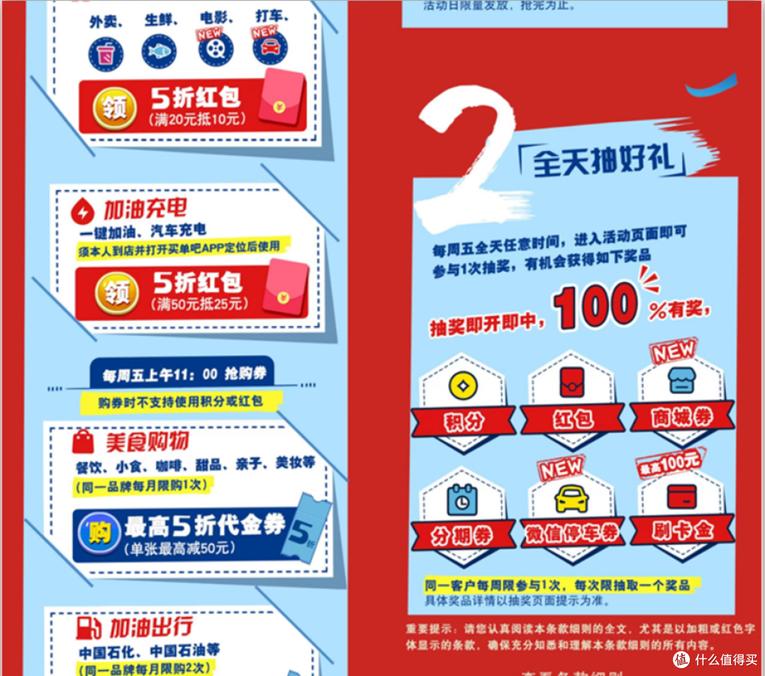 88元立减金！6666元返现券！最红星期五！浦发、平安抽奖！运通立减！