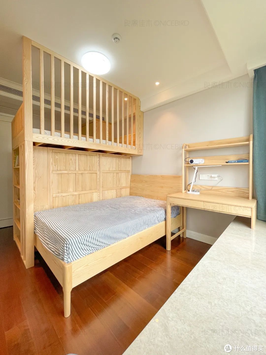 两面开门衣帽间，公平对称儿童床，杭州业主打造95平小户型之光