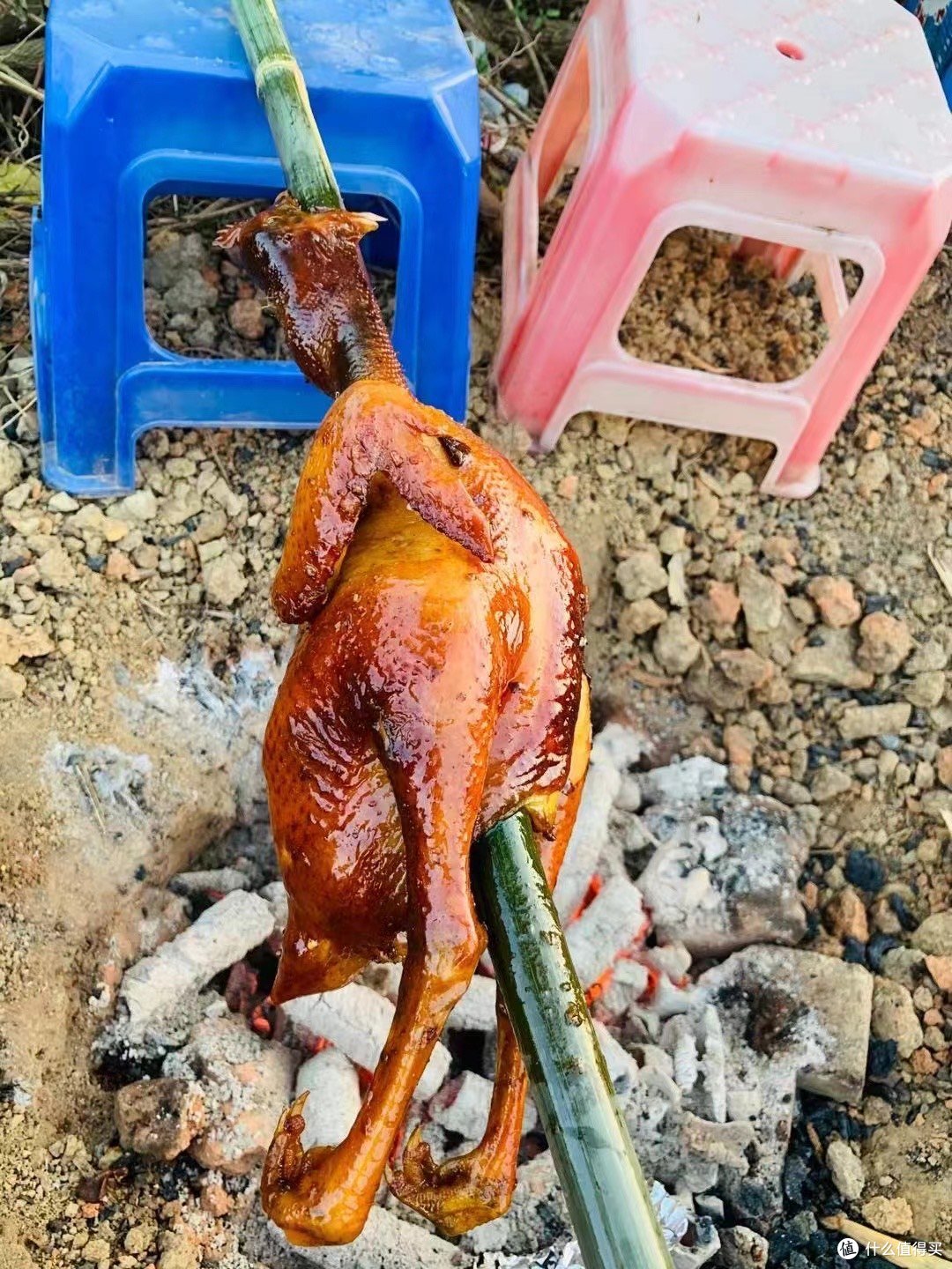 开学前，来一次户外聚餐，烤鸡。