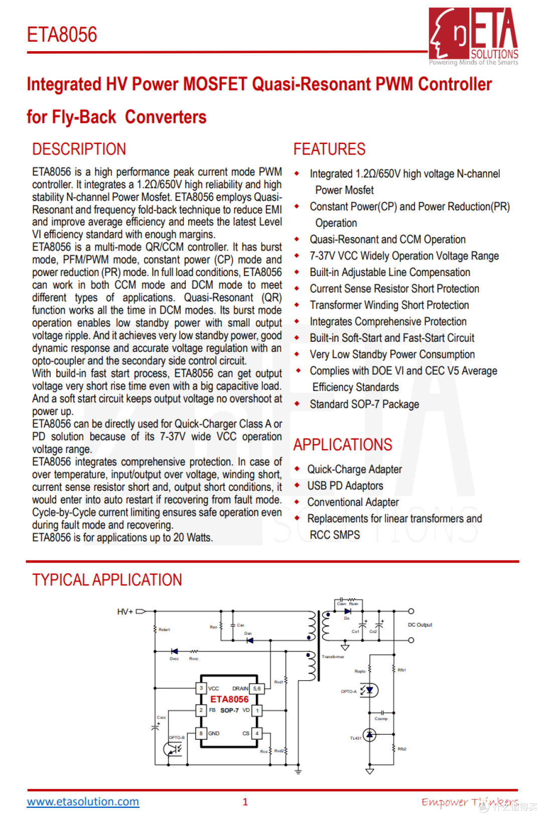 钰泰推出20w快充acdc套片采用eta8056与eta80035