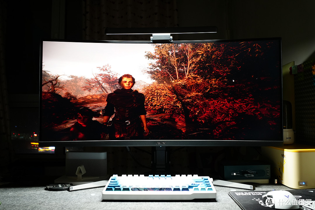 不是rog买不起而是电竞小金刚更有性价比华硕vg34vql3a战影电竞显示器