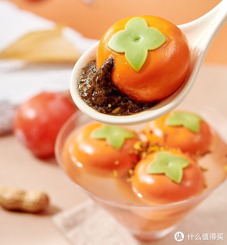 思念 柿柿如意黑芝麻汤圆：3D立体柿子造型，馅料丰富美味倍增