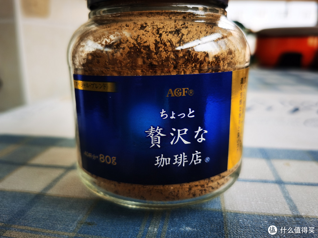 日本AGF速溶咖啡奢华咖啡店混合风味蓝罐