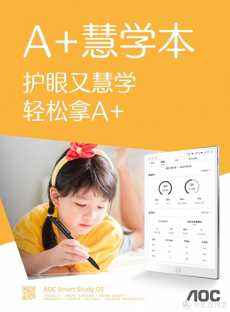 护眼又智慧，轻松拿A+！AOC A+慧学本新品“龙”重登场