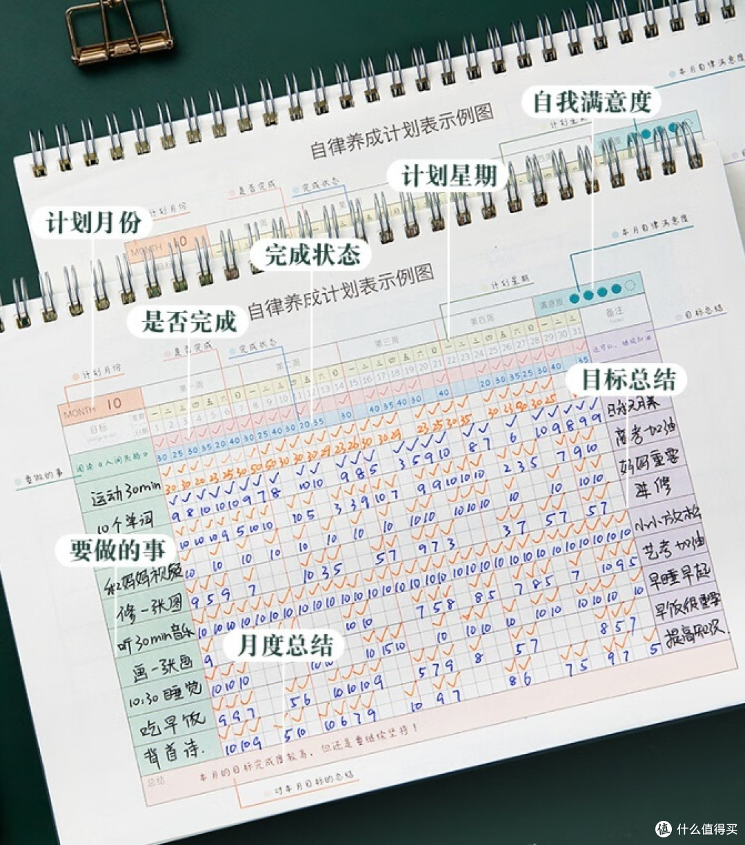 开学季必备!三年二班 自律打卡本,轻松高效完成目标