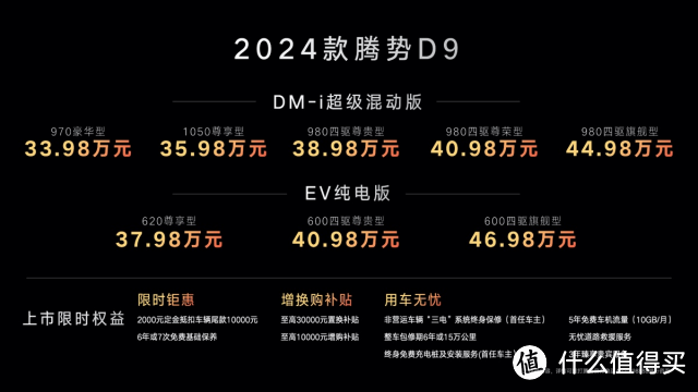 中国年度MPV销冠腾势D9再发新款 2024降价不减配!
