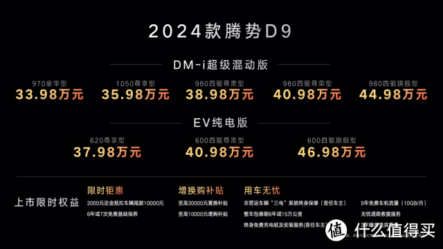 中国年度MPV销冠腾势D9再发新款 2024降价不减配！