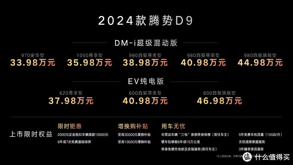 腾势D9正式登场，33.98万元起，六大豪华配置、宜商宜家全能型MPV