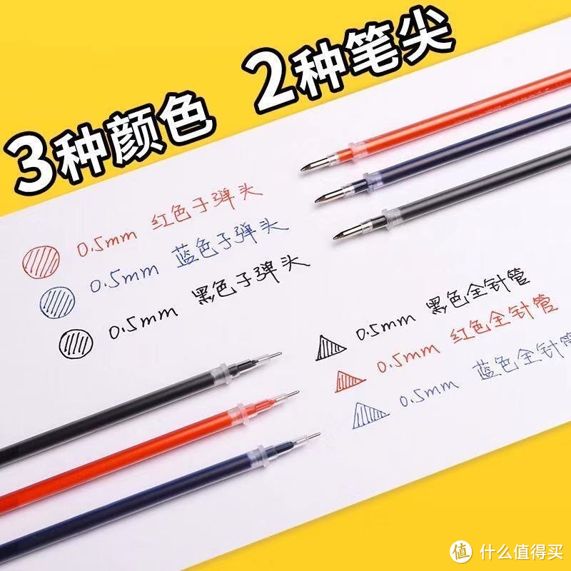 中性笔，3种常见的笔芯规格，你用的哪一种？