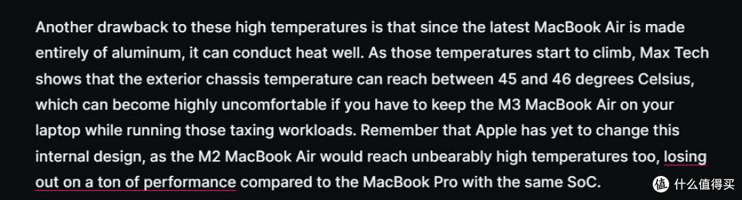 M3 MacBook Air比Pro弱33%,因为散热?
