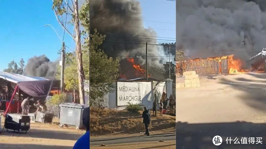智利一葡萄收获节突发大火，几分钟内烧毁110个摊位
