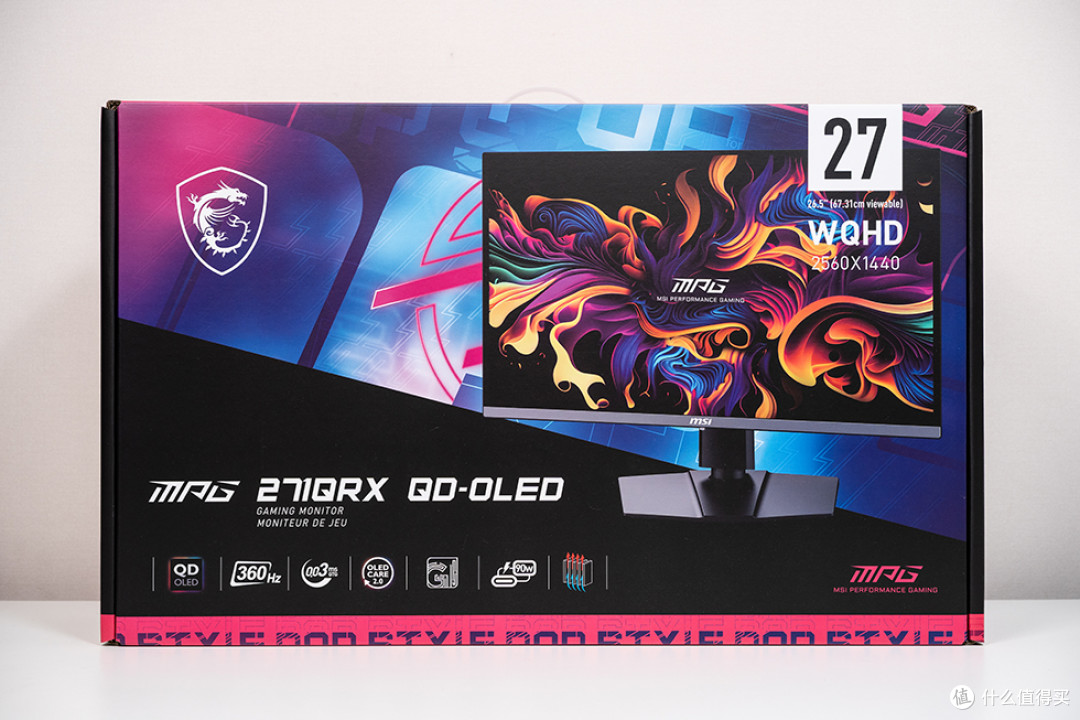 引领QD-OLED新风尚，MPG 271QRX QD-OLED开箱解析