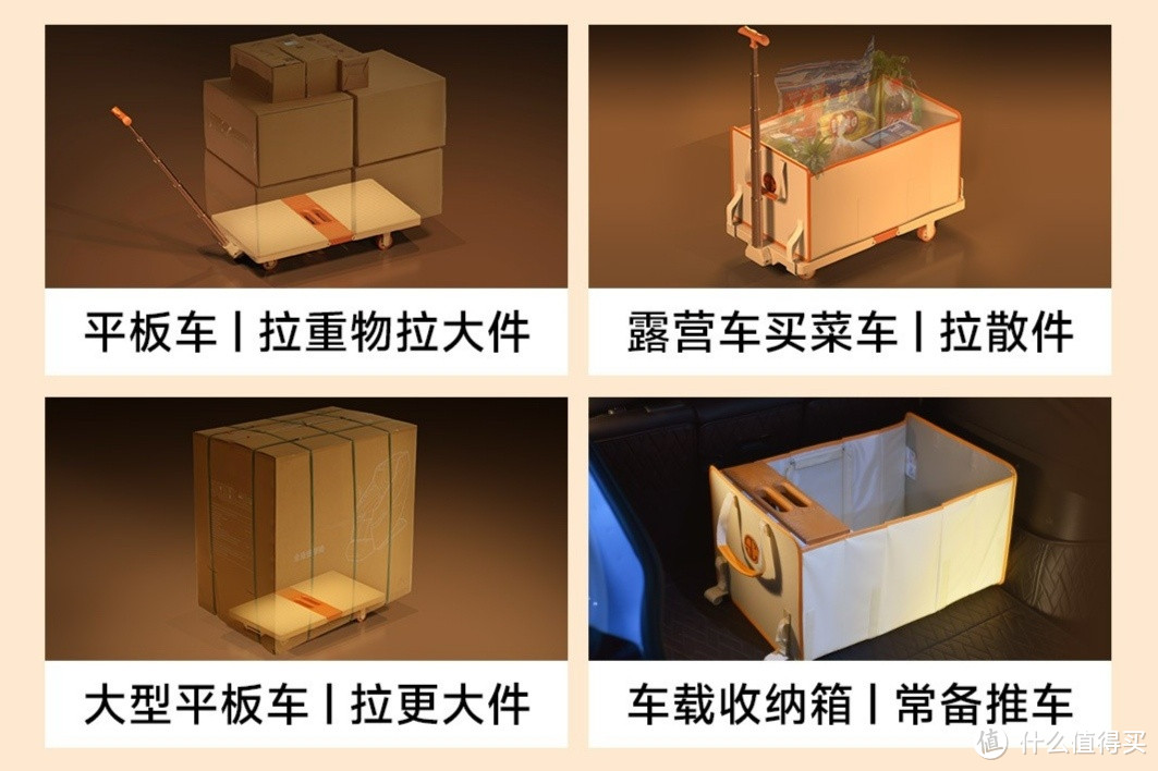 众筹新品丨小米有品 买菜车、平板车、收纳箱、露营车4合1手袋折叠推车，值得入手吗？