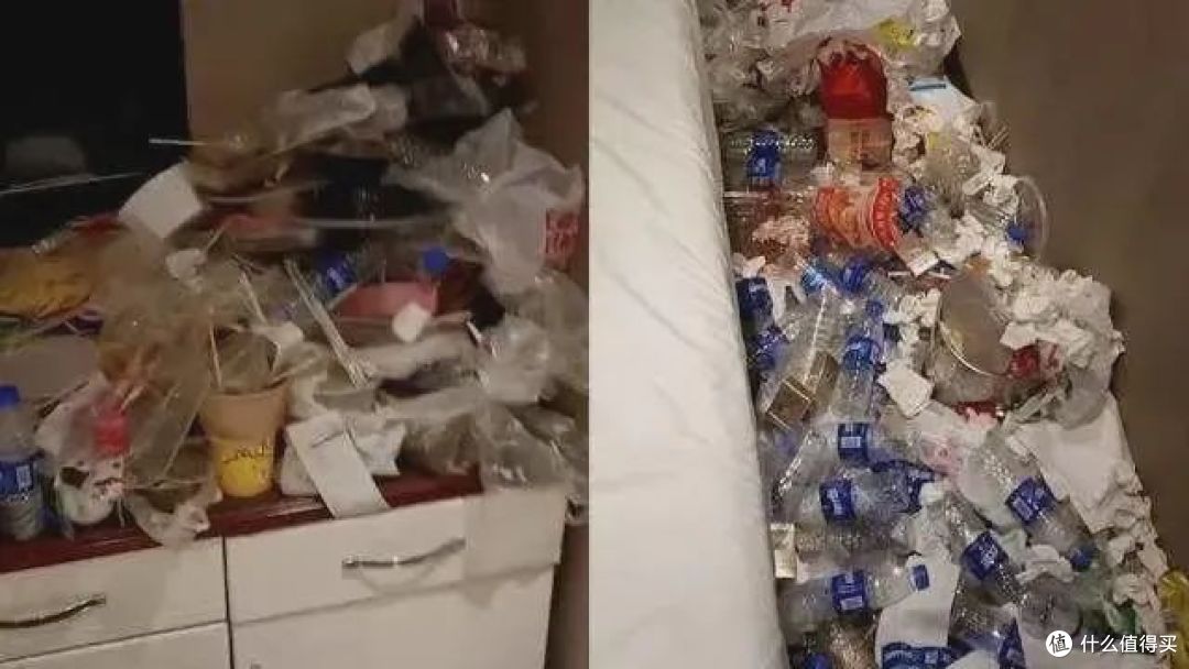 入住酒店垃圾堆积如山