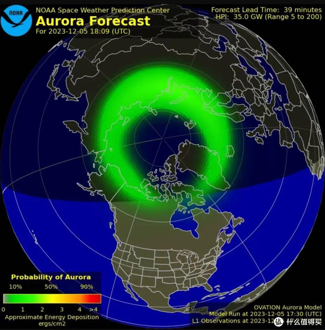 ▲ 去年12月5日在特罗姆瑟看到这个预测图，我果断选择了出门拍极光