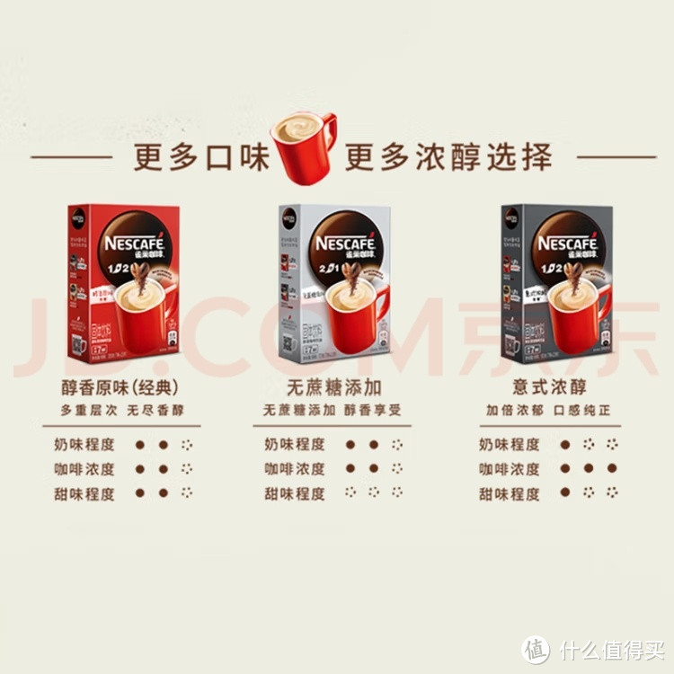 雀巢（Nestle）速溶咖啡粉1+2奶香低糖*三合一微研磨冲调饮品7条黄凯胡明昊推荐