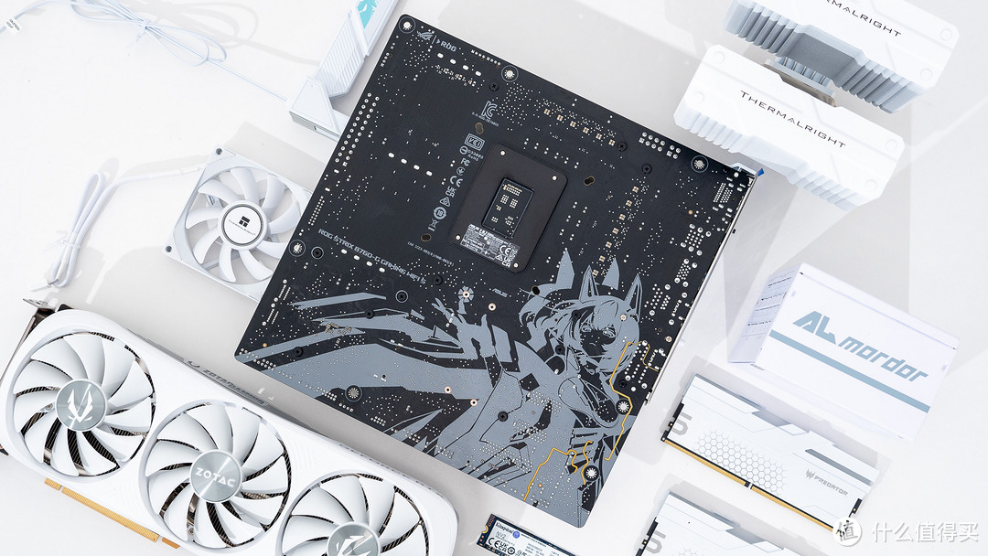 MATX 也紧凑：华硕小吹雪S+宏碁掠夺者+索泰 RTX4080 SUPER 月白装机展示