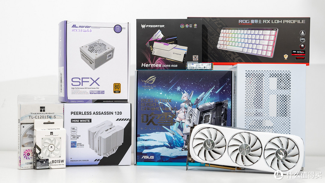 MATX 也紧凑：华硕小吹雪S+宏碁掠夺者+索泰 RTX4080 SUPER 月白装机展示