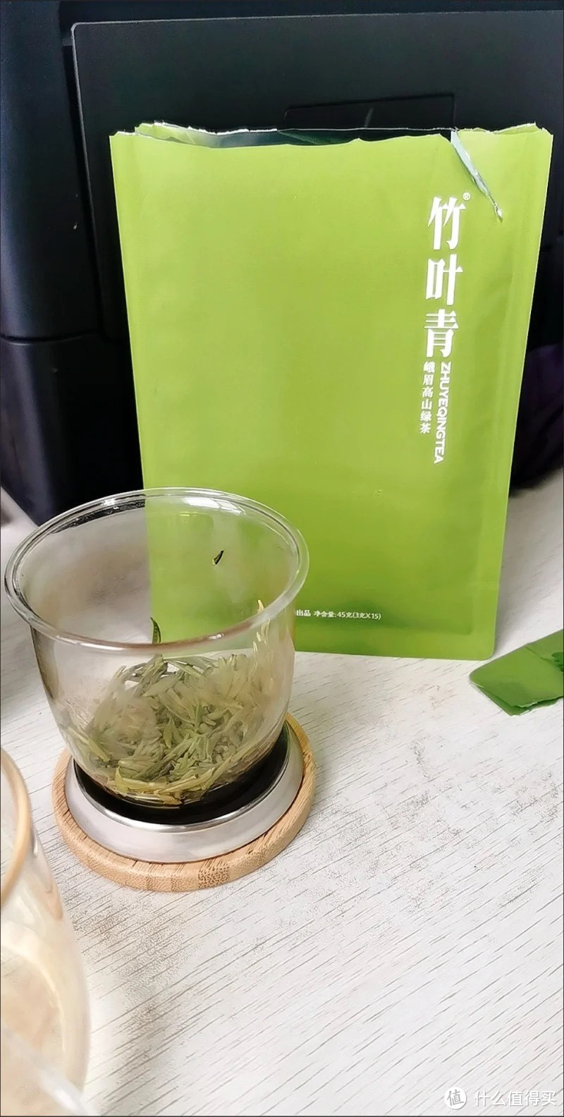竹叶青绿茶品味 峨眉山茶特级45g 2024明前新茶袋装茶叶自己喝1416