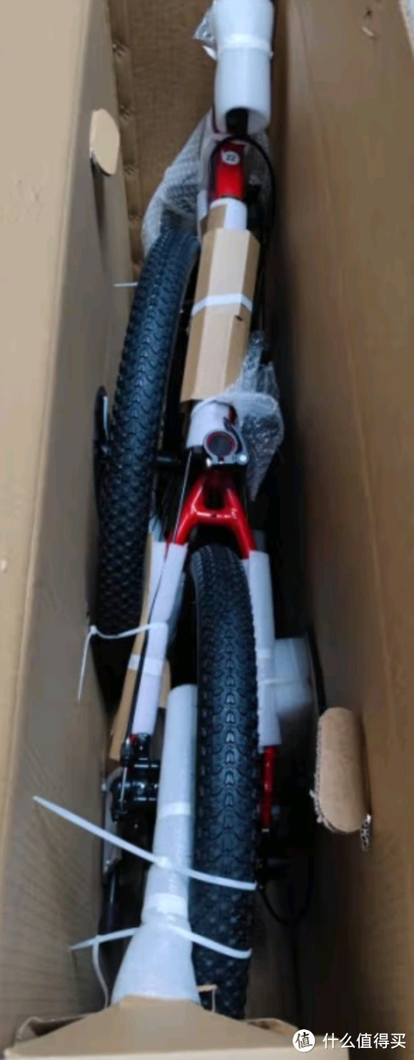 京东京造22寸儿童自行车 山地车学生 7速禧玛诺 避震前叉 铝车架 红色