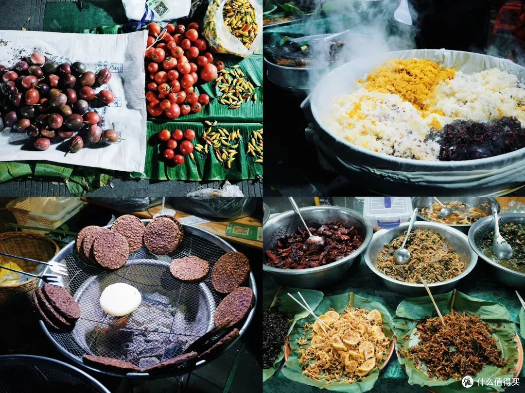 糯米饭,芒果蘸辣椒……各种云南特色小吃也都能吃到,价格还相当便宜