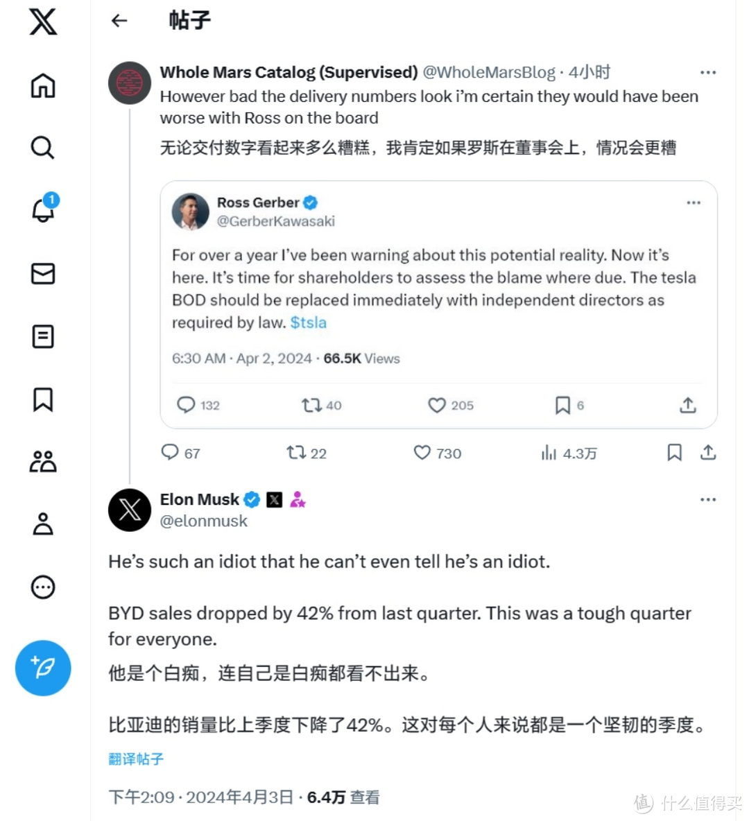 面对特斯拉销量下降,马斯克正面硬钢:白痴!比亚迪销量也下降了