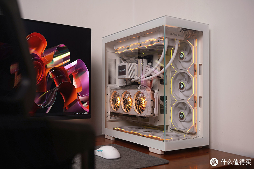 14700K/ROG 吹雪 Z790S/星曜 4080S，九州风神 CH780 海景房装机展示