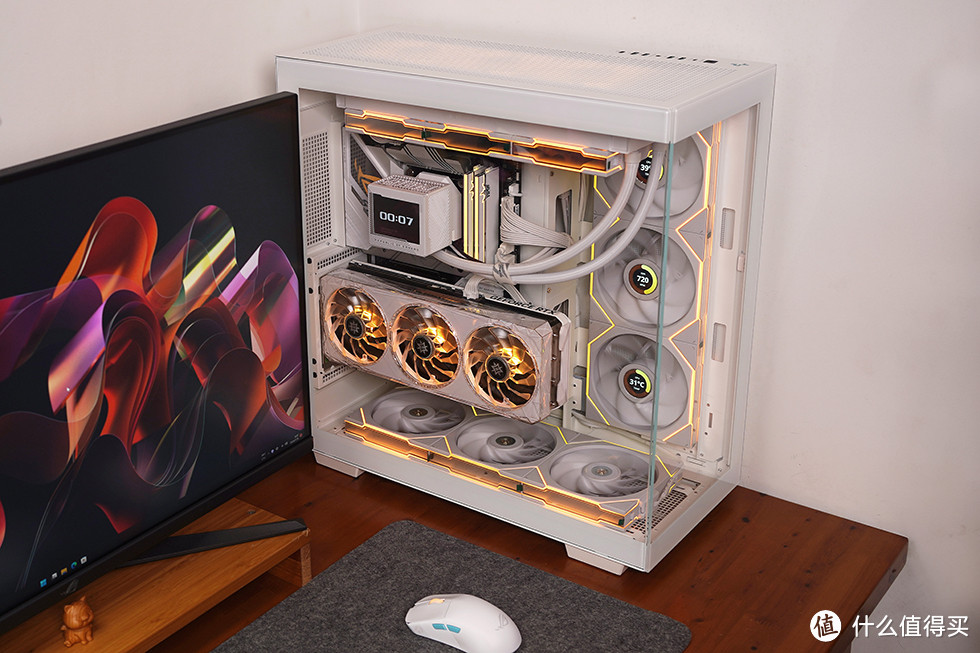 14700K/ROG 吹雪 Z790S/星曜 4080S，九州风神 CH780 海景房装机展示