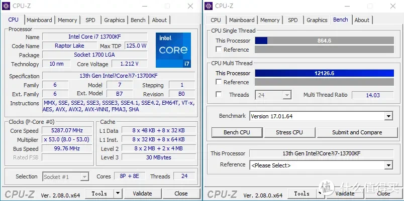 i7 13700KF和R7 7800X3D对比，结局你预料到了吗