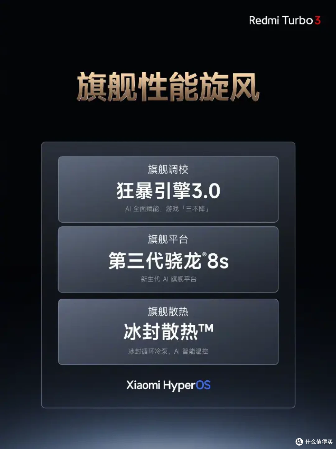 1999元!Redmi Turbo3正式发布,骁龙8s Gen3+1.5K护眼屏+LYT-600
