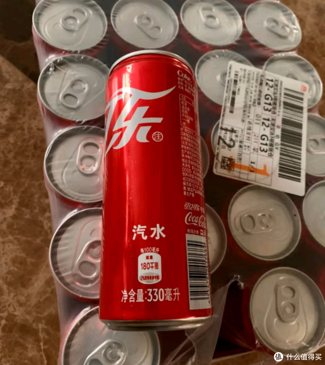 春日畅爽快乐水之可口可乐（Coca-Cola）碳酸汽水摩登罐饮料330ml*24罐