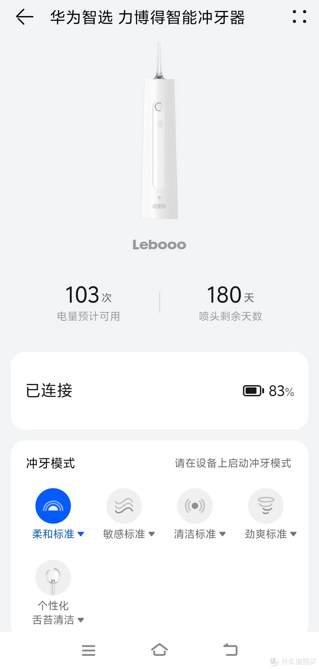 我家第一款冲牙器-华为智选力博得立式冲牙器