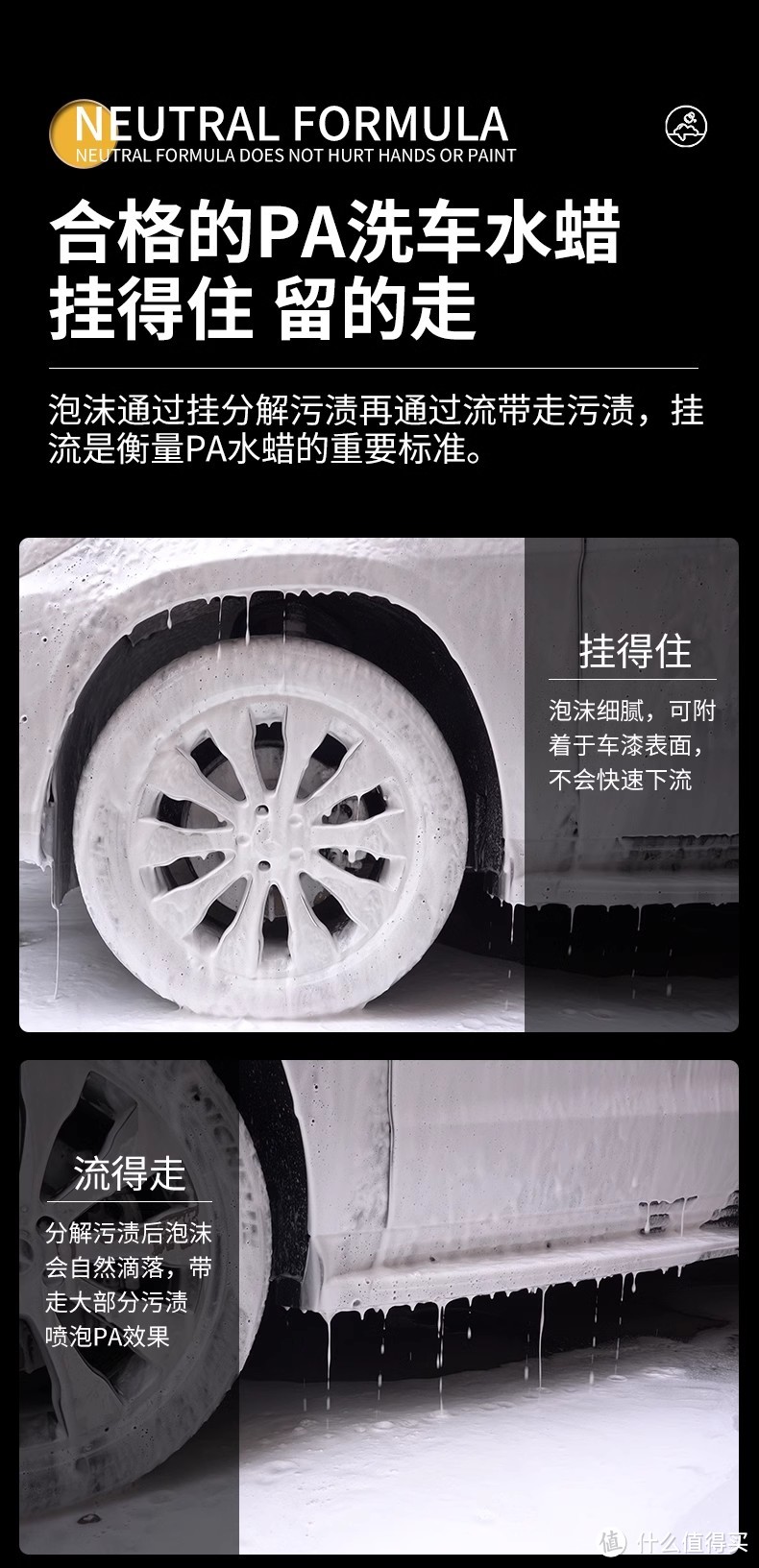 有泡沫就能洗车 ？为什么还要用洗车液与洗车水蜡 ？！