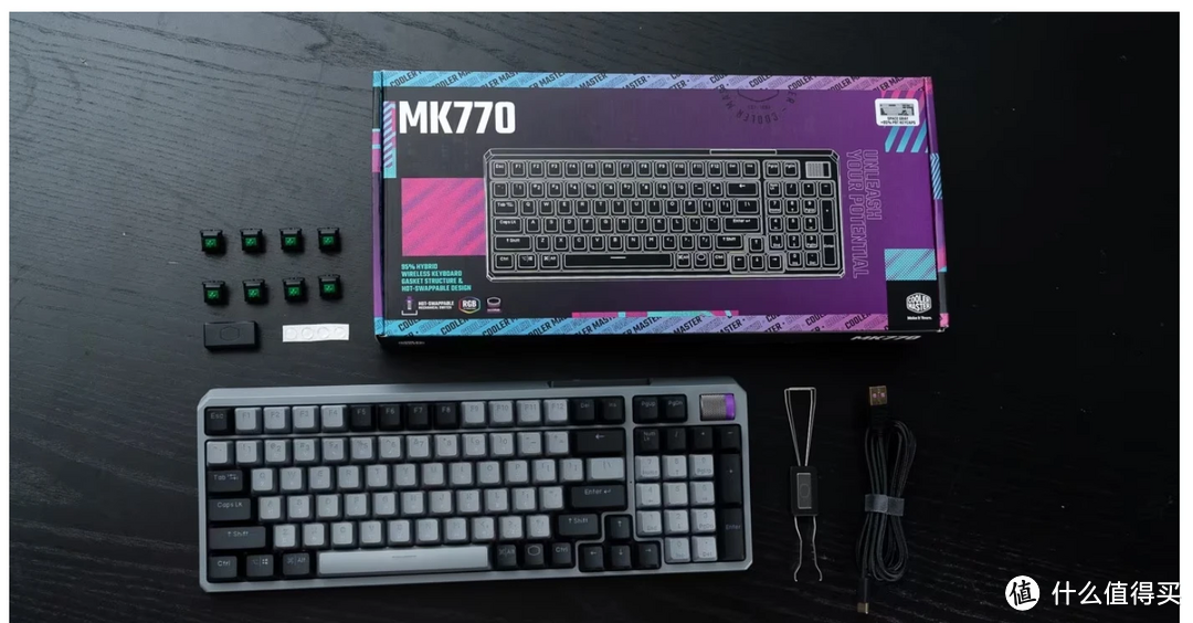 酷冷至尊 MK770 无线 RGB 热插拔机械键盘、MM311 无线电竞鼠标动手玩