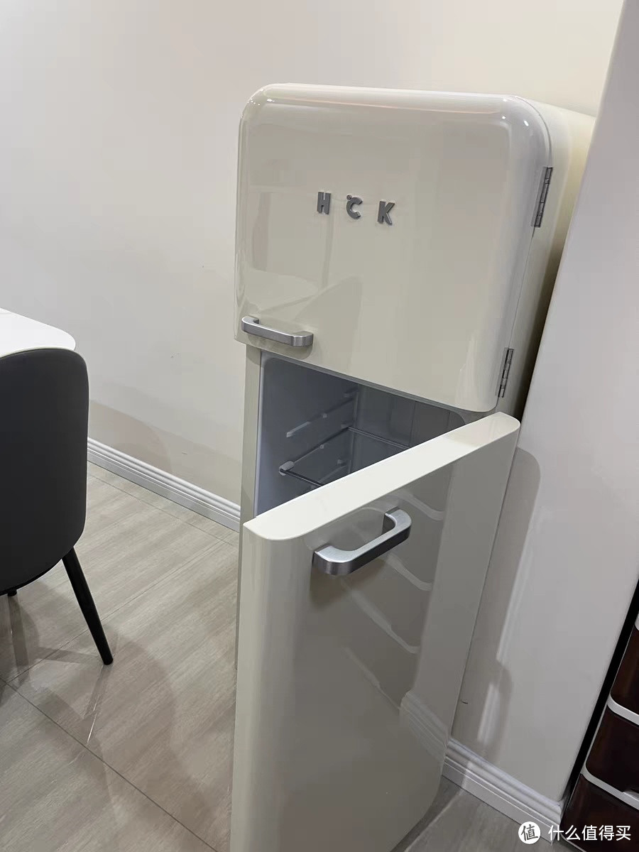HCK哈士奇双门复古冰箱小香风家用客厅超薄嵌入式小型高颜值可爱