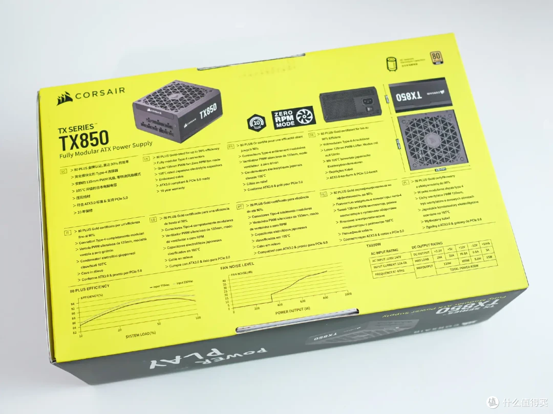 紧凑全模组,美商海盗船新款TX850金牌ATX3.0电源开箱拆解