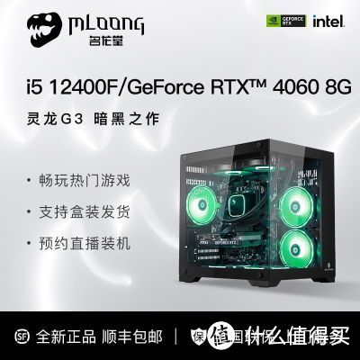 百亿补贴：名龙堂 DIY台式主机（i5-12400F、16GB、500GB、RTX4060）