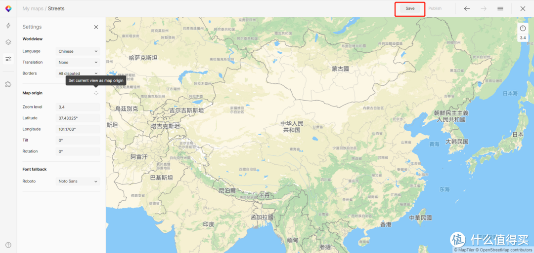 将immich相册地图模块设置为中文地图