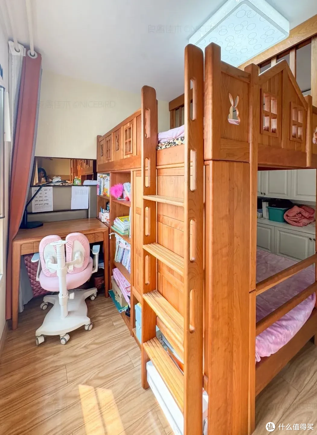 8平米儿童房2床1桌1椅，动线不小于3平米，看看南京业主怎么装