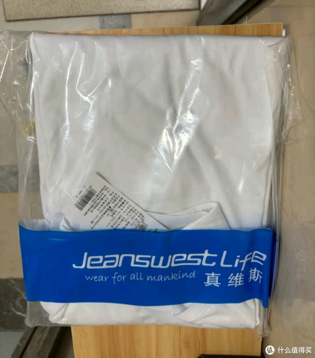 出游穿搭日记必备之JEANSWEST LIFE真维斯白色t恤男士纯棉夏季宽松休闲短袖