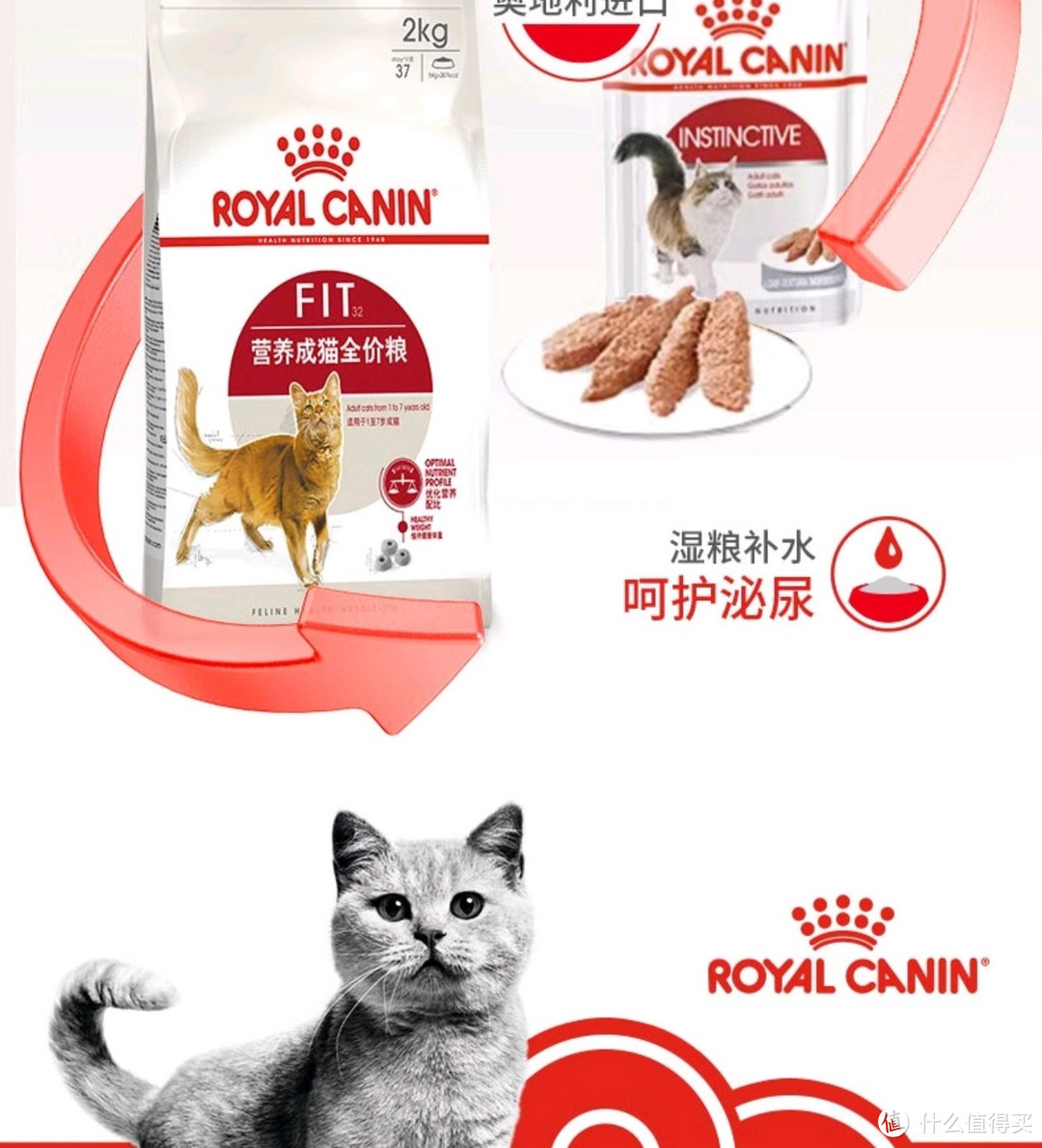 皇家猫粮 成猫猫粮 营养均衡 F32 通用粮 1-7岁 2KG